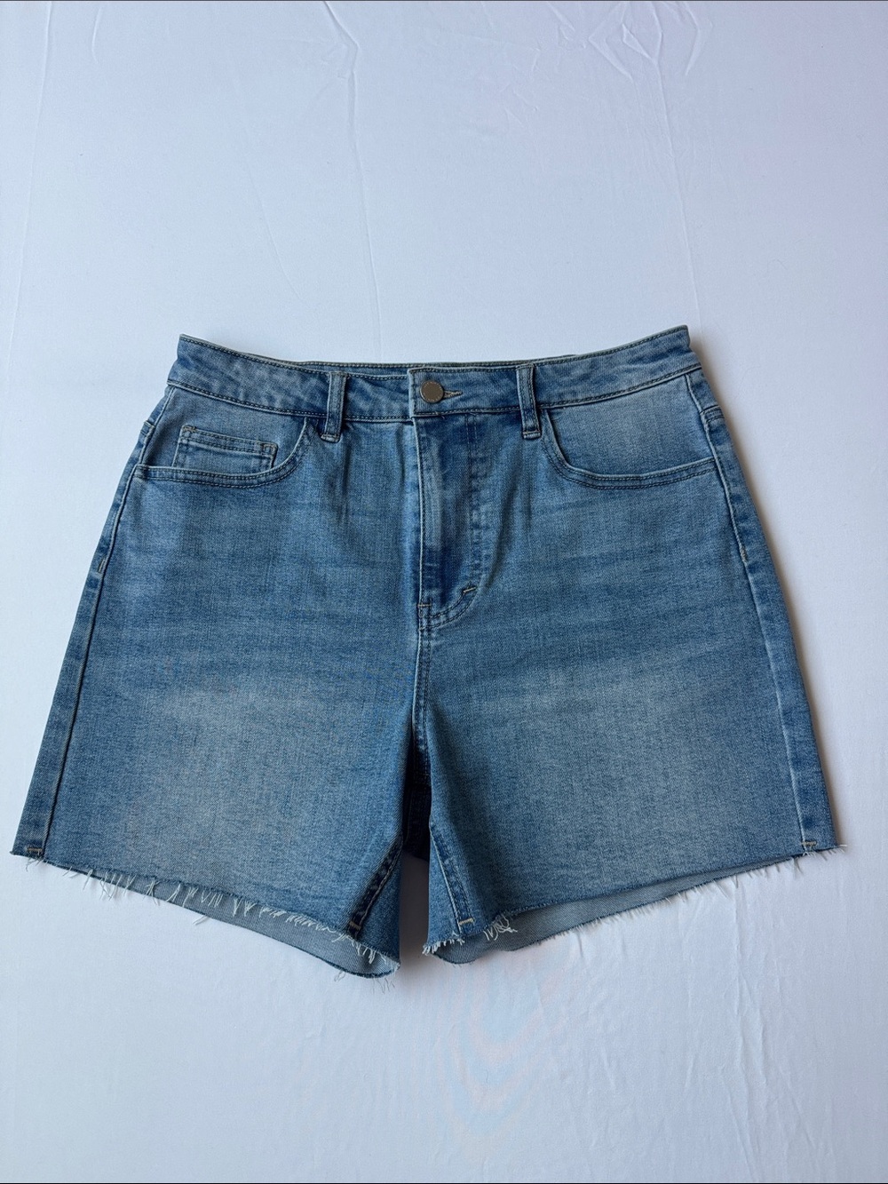 OAT New York Frayed Raw Hem Distressed Denim Shorts Size 8 / 29